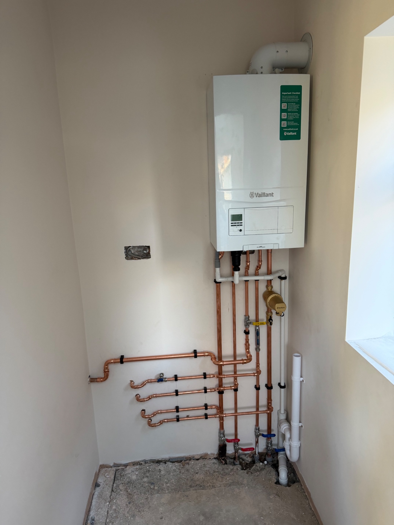 Vaillant boiler install